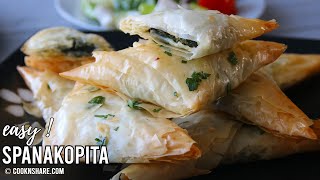 An Easy and Tasty Snack - Greek Spinach and Feta Pie (Spanakopita)