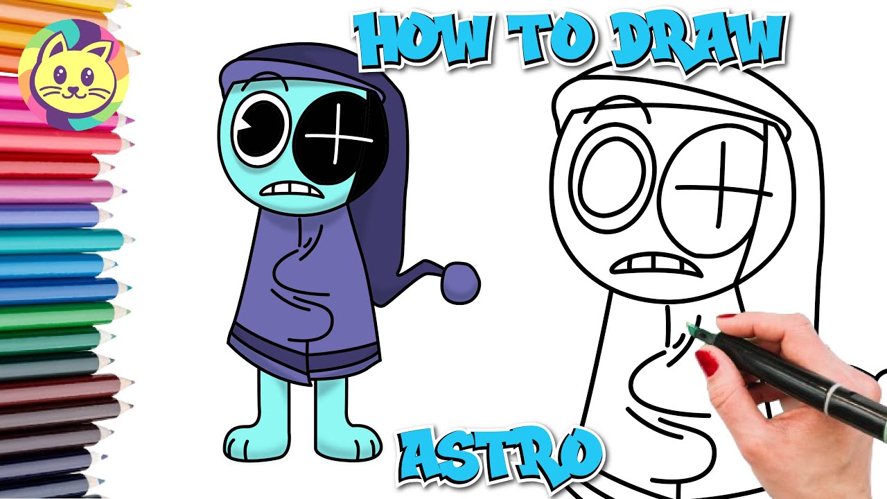 How To Draw Astro From Dandy S World Roblox Easy Step By Step Drawing