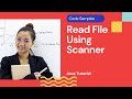 Read a File using Scanner class | JAVA Code Examples