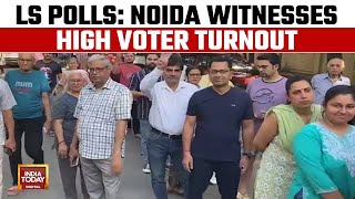 Lok Sabha Polls Phase 2 Voting: High Voter Turnout in Noida, Elderly Citizens Undeterred By Queues