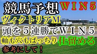 ヴィクトリアＭＧ１上位均衡か？ＷＩＮ５予想！軸馬穴馬探しに活用して！WIN５