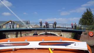 Pilot taking Superior Gem 2 under Wroxham Bridge