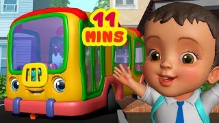 స్కూల్ బస్సు పిల్లల పాట - School Bus Song | Telugu Rhymes for Children | infobells