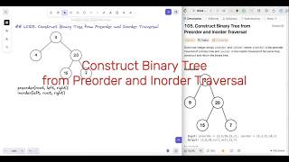 Construct Binary Tree from Preorder and Inorder Traversal - Leetcode 105 - Python