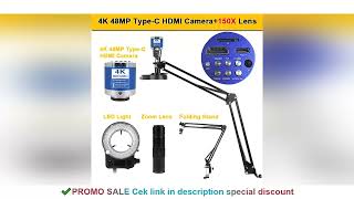 1-150X Zoom Lens Soldering Microscopio HD 4K 48MP 1080P Industrial Camera Type C HDMI Video Digital