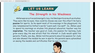 THE STRENGTH IN HIS WEAKNESS  -  SPORTS  -  UNIT 2 - TERM-2  -  ENGLISH - 5TH STANDARD