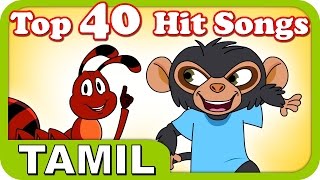 Top 40 Hit Songs For Kutties | 1 Hour! | Best Tamil Cartoon Nursery Rhymes For Kids