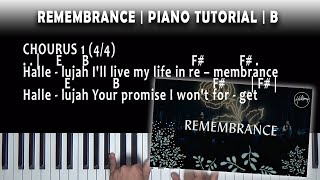 Remembrance | Piano Tutorial | B