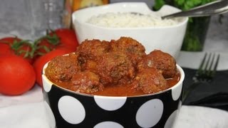 How to make Kofta bil dema-a - fun to make with kids!  Meatballs in tomato sauce   كفتة بالدمعة