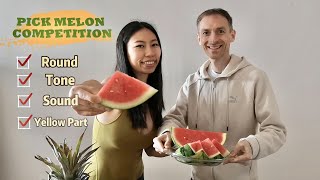 We bought two watermelons - Whose is better? | How to pick watermelon｜fruitarian in UK ｜果实主义在英国的挑瓜比赛