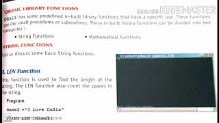 #QBASIC#LEN$ function#SPACE$ function#Computer_knowledge