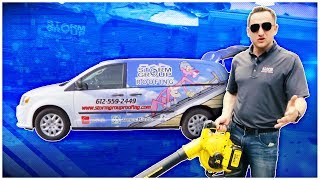 Best truck for a roofer is a minivan with blower