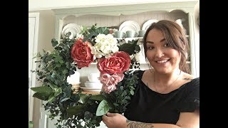 Floral Summer wreath tutorial and light switch covers have come