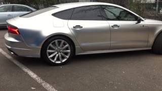 Audi A7 Silver Chrome Matte Wrap