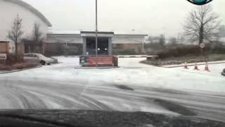 Car skidding in snow