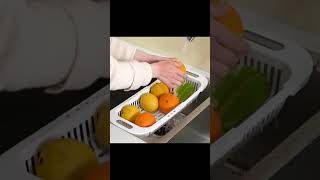 1PC Simple New Retractable Sink Cutout Drain Basket Thick Durable Kitchen Multifunctional Fruit a