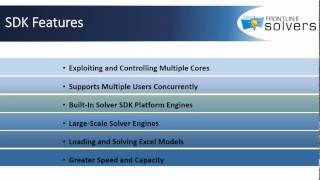 Frontline Solvers SDK Platform Overview