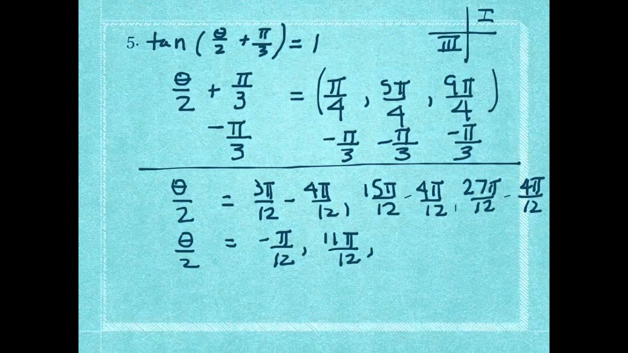 3.7 Solving Trig Equations I (part 2) - YouTube