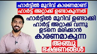 ഹാർട്ട് അറ്റാക്ക് വന്നു ഉടനെ മരിക്കാൻ കാരണമാകുന്ന അഞ്ചു ഭക്ഷണങ്ങൾ | Heart Attack Malayalal