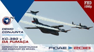 (EXCLUSIVO) Embraer KC-390 y EDA Da Fumaça FAB Increíble demostración en FIDAE 2018