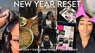 NEW YEAR RESET: Becoming HER EP.1 ♡ self care + trying pho + vision boards | Semaj Lesley