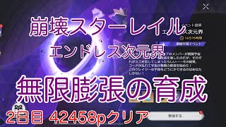 【崩壊スターレイル】エンドレス次元界 2日目 無限膨張の育成 42458pクリア