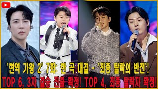 '현역 가왕 2' 7회: 한 곡 대결 - '최종 탈락의 반전'! TOP 6, 3차 결승 진출 확정! TOP 4, 최종 탈락자 확정!