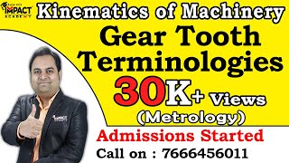 Gear Tooth Terminologies |  Metrology | Kinematics of Machinery #zafarsir #freeengineeringcourses