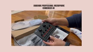 UNBOXING OF V8 PROFESSIONAL MICROPHONE CONDENSER