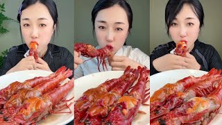 Large Prawns Mukbang, ASMR, Eating Show #food #seafood #prawns #foodvlog