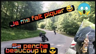 balade et virage en 50cc on penche beaucoup