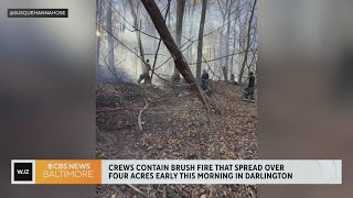 Crews contain brush fire that spread over 4 acres, injuring a firefighter in Darlington and more top