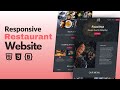 Responsive Restaurant Website Using HTML CSS & Bootstrap | Step By Step Tutorial