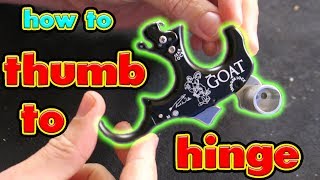 tru ball the goat how to change from thumb button to hinge release