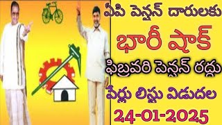 పెన్షన్ దారులకు భారీ షాక్ ఫిబ్రవరి పెన్షన్ రద్దు పేర్లు లిస్టు విడుదల