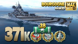 Battleship Bourgogne: Huge Ranked carry - World of Warships