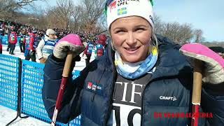 Interview with Frida Karlsson (SWE). FIS Cross Country Skiing World Cup. Minneapolis, MN USA 2/17/24