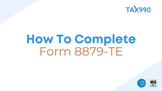 How To Complete Form 8879 With Tax990.com