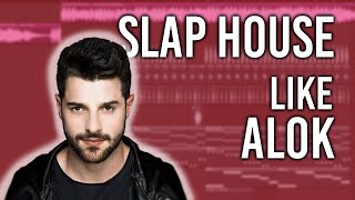 How To Make SLAP HOUSE like Alok and VIZE | FL Studio Tutorial | FREE FLP