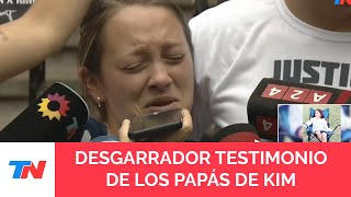 DESTROZARON A MI BEBÉ: El desconsuelo de los papás de Kim, la nena de 7 años asesinada en un robo