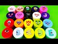 Looking Numberblocks, Alphablocks, Alphabet Lore All SLIME With Round Box and Candy… Mix Coloring