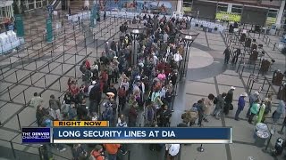 Hundreds wait hours for security lines at DIA
