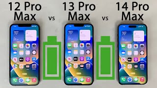 iPhone 14 Pro Max vs 13 Pro Max vs 12 Pro Max Battery Life DRAIN Test