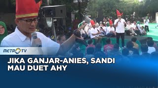 Bicara Politik - Jika Ganjar Anies, Sandi Mau Duet AHY