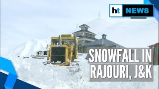 Watch: Roads blocked in Rajouri after heavy snowfall in Pir Panjal range