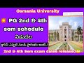 OU PG Second and fourth semester dates released | Pg classes osmania university | Ou Updates