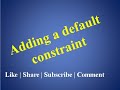 Adding a default constraint | Default in Oracle