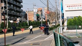 【ステルス式レーダーねずみ捕り】直線で待ち構えるドラえもん達（埼玉県鴻巣市屈巣）