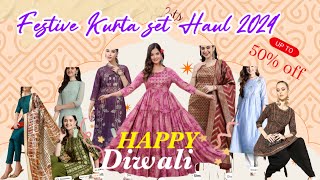 Festive Kurta set Haul 2024| Under 700 #myntra #festival #meesho #myntrahaul #under700 #anarkali