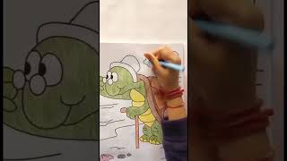 How to color a tortoise | How to Color a turtle #shorts #youtubeshorts #ytshorts #coloringforkids